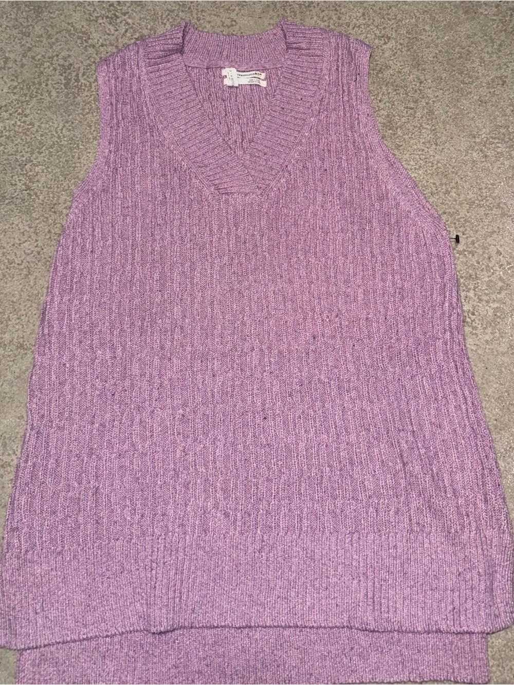 Anthropologie Lavender V-Neck Sleeveless Knit Vest shortie dress or top